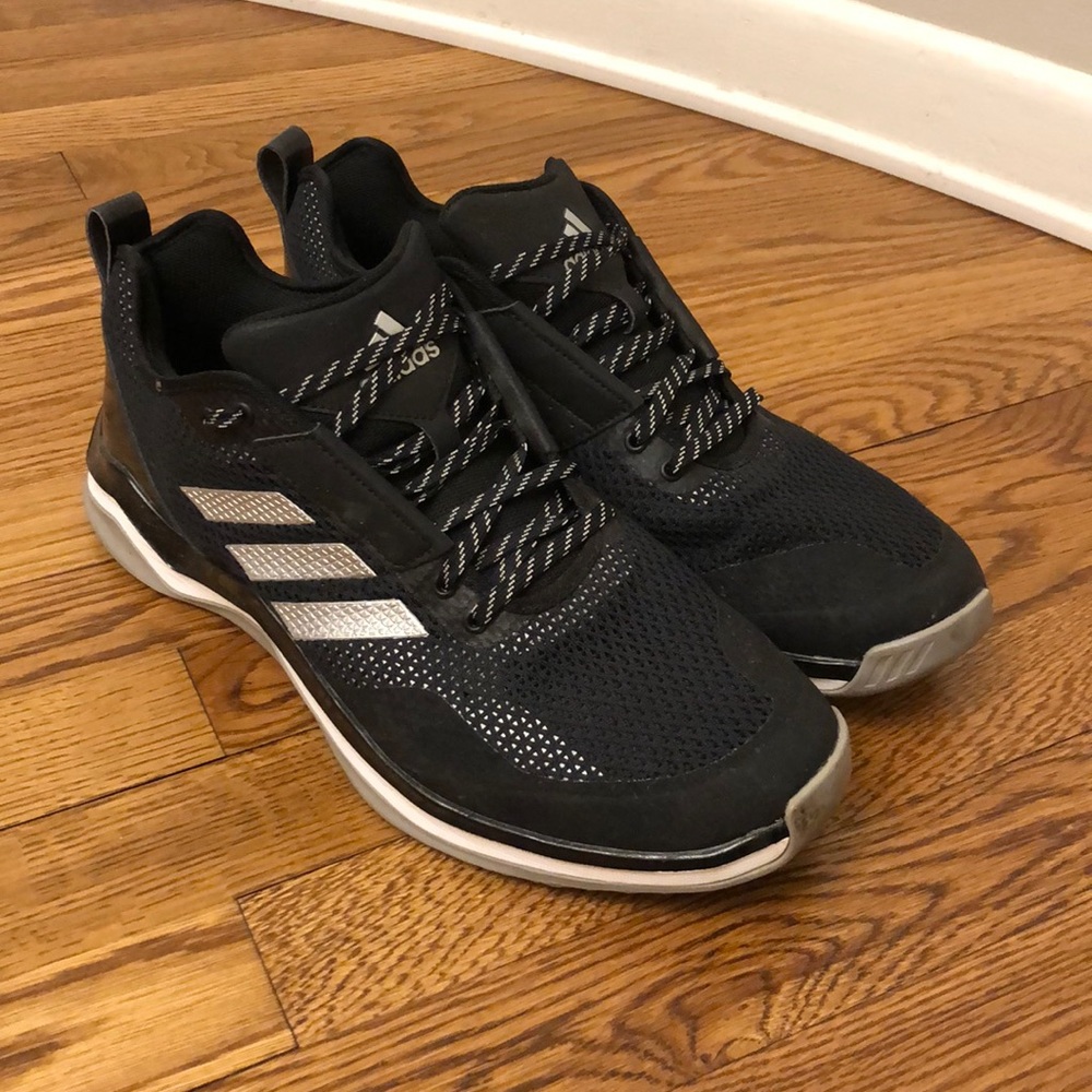 Black and Silver Adidas Sneakers